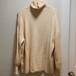 Oversized turtleneck sweater